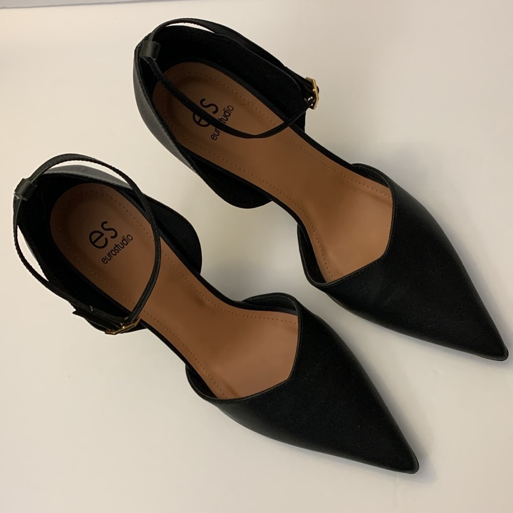 ES EUROSTUDIO Industria Brasilera Elegant Black Women's Heels - Picture 2 of 11